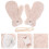 1Par Fleecevantar Barn Beige Vinterhandskar 11