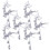 12Pcs Lightweight Silver Reindeer Xmas Hanging Decorations for Tree 1