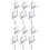 12Pcs Lightweight Silver Reindeer Xmas Hanging Decorations for Tree 5