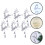 12Pcs Lightweight Silver Reindeer Xmas Hanging Decorations for Tree 9