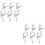 12Pcs Lightweight Silver Reindeer Xmas Hanging Decorations for Tree 6