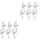 12Pcs Lightweight Silver Reindeer Xmas Hanging Decorations for Tree 3