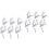 12Pcs Lightweight Silver Reindeer Xmas Hanging Decorations for Tree 4
