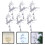12Pcs Lightweight Silver Reindeer Xmas Hanging Decorations for Tree 8