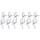 12Pcs Lightweight Silver Reindeer Xmas Hanging Decorations for Tree 2