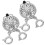 2St DIY Smyckesclips I Metall Silver Med 4