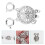 2St DIY Smyckesclips I Metall Silver Med 2