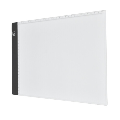 A4 USB Drawing Pad with 3-Level Dimming, LED Light, Scale, Black 2