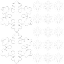 100Pcs Clear Acrylic Xmas Snowflake Pendants Hanging Christmas Decor