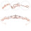 Tiara Decorativa Rosa Oro Per Sposa Con 3