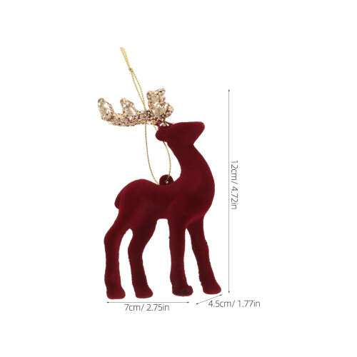 Weihnachtlicher Tischhirsch Aus Flockigem Rot 2