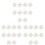 36Pcs Creative White Plastic Tree Pendants Hanging Xmas Decoration 3