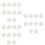 36Pcs Creative White Plastic Tree Pendants Hanging Xmas Decoration 8