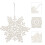 36Pcs Creative White Plastic Tree Pendants Hanging Xmas Decoration 11