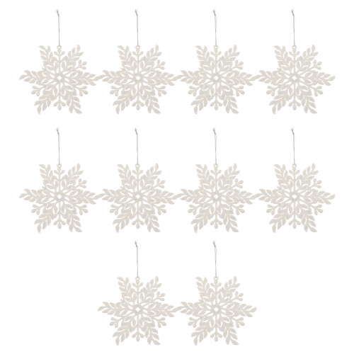 36Pcs Creative White Plastic Tree Pendants Hanging Xmas Decoration 1