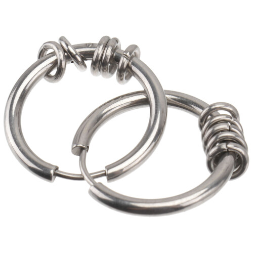 1Par Man Ear Hook I Rostfritt , Silverfärgade Modeörhängen För