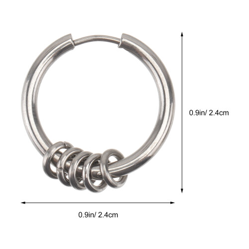 1Par Man Ear Hook I Rostfritt , Silverfärgade Modeörhängen För 1