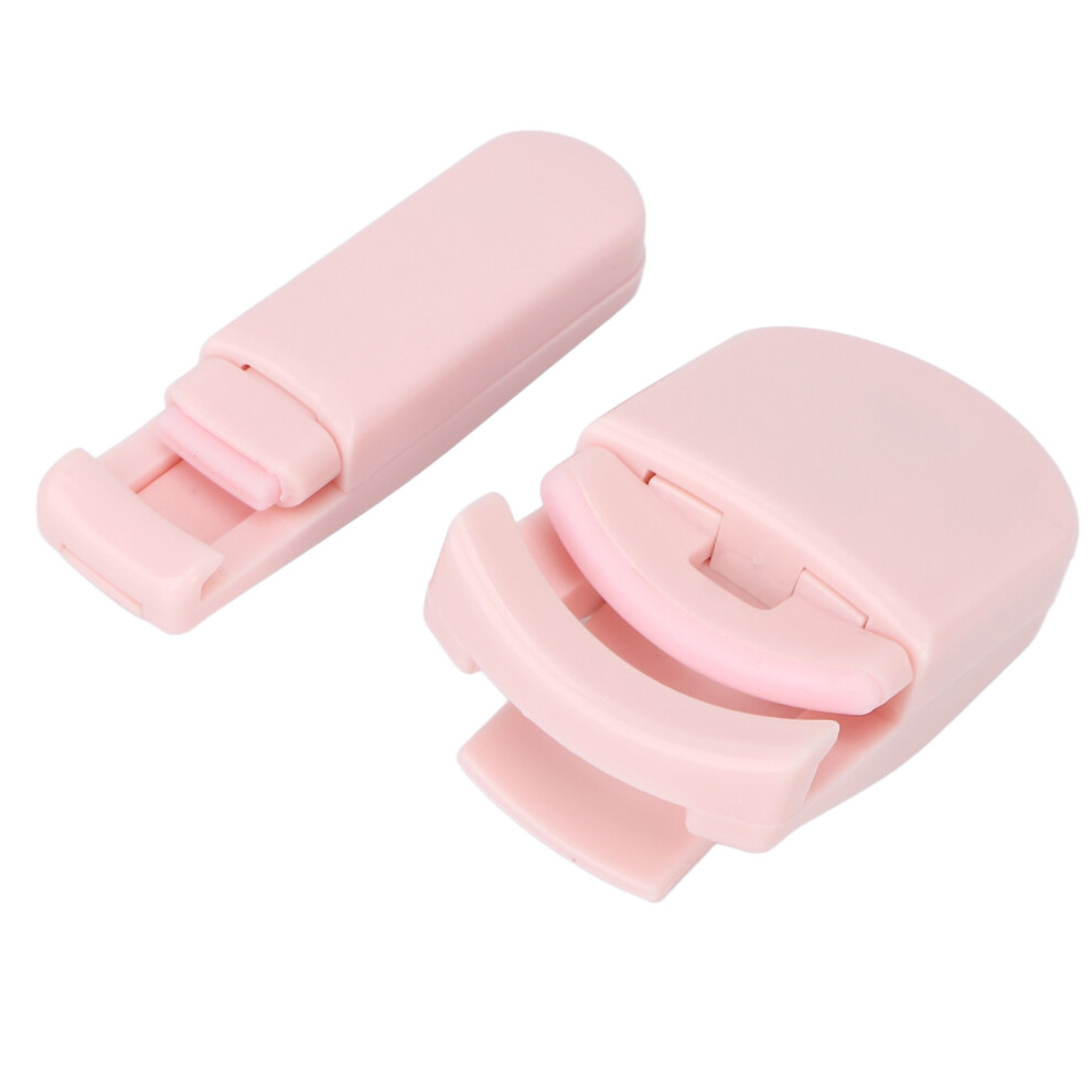 Pink Eyelash Curler Set 2pcs Portable Wide Angle Lash Curlers Long Lasting Lift
