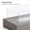 (Hammer Stone Grey) Rectangle Bioethanol Tabletop Fireplace 4