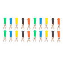4er Pack U-Typ Drahtverbinder 6mm Messing Mehrfarbig für Elektronik