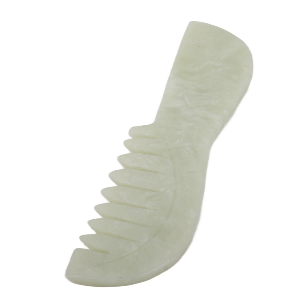 Natural Jade Massage Comb for Blood Circulation, 14.2*3.8cm, 50g