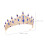 Blauwe Tiara Bruidskroon Zinklegering 3