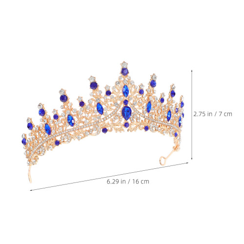 Blauwe Tiara Bruidskroon Zinklegering 2
