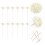 24 Stk Simulierte Blumenförmige Aroma Sticks Diffuser Weiß 9
