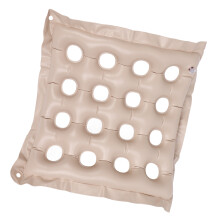 Inflatable PVC Seat Cushion 16 Holes Beige for Travel Outdoor Camping