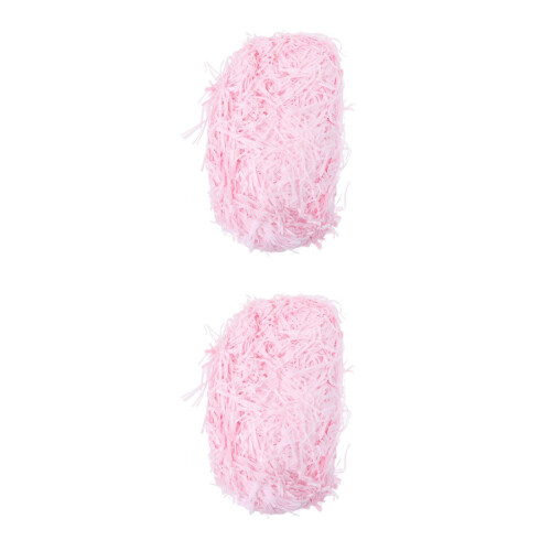 2Paquets Shredded Papier Rose Pour Coutures Boîtes 2