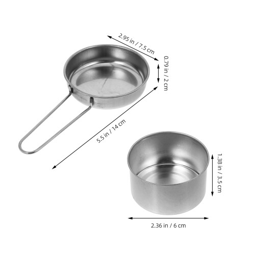 2St Rostfria Alkoholbrännare Lock Släckningslock Bärbar Silver 1