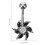 Färgstark Belly Button Piercing I Rostfritt Zircon Stenar 3