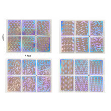 Nail Art Stamps Kit 24 Sheets Irregular Grid Vinyl Reusable Stamps for Nails