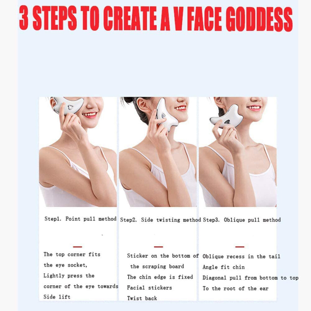 Electric Gua Sha Facial Massager 10.2x9.2cm, 600mAh, USB Charging
