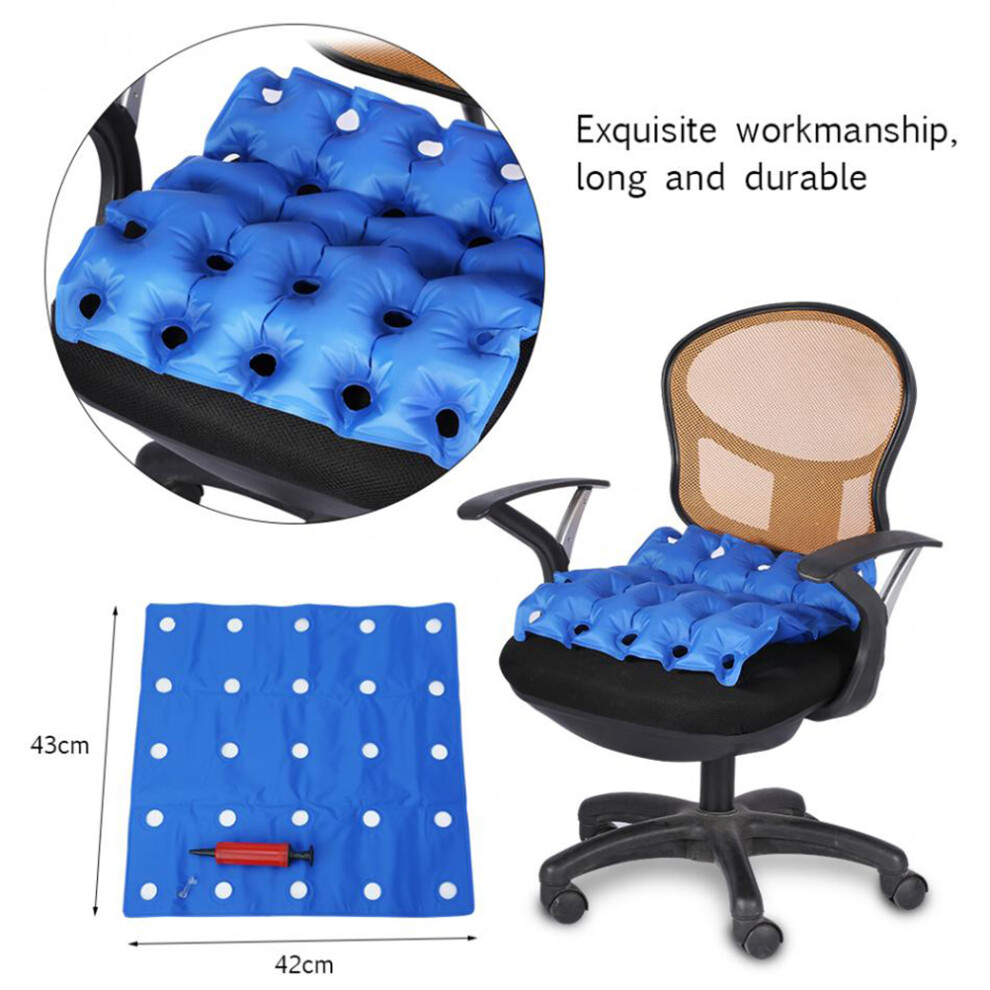 Inflatable Air Seat Cushion for Wheelchair 4545cm Blue | Anti-Bedsore Pad
