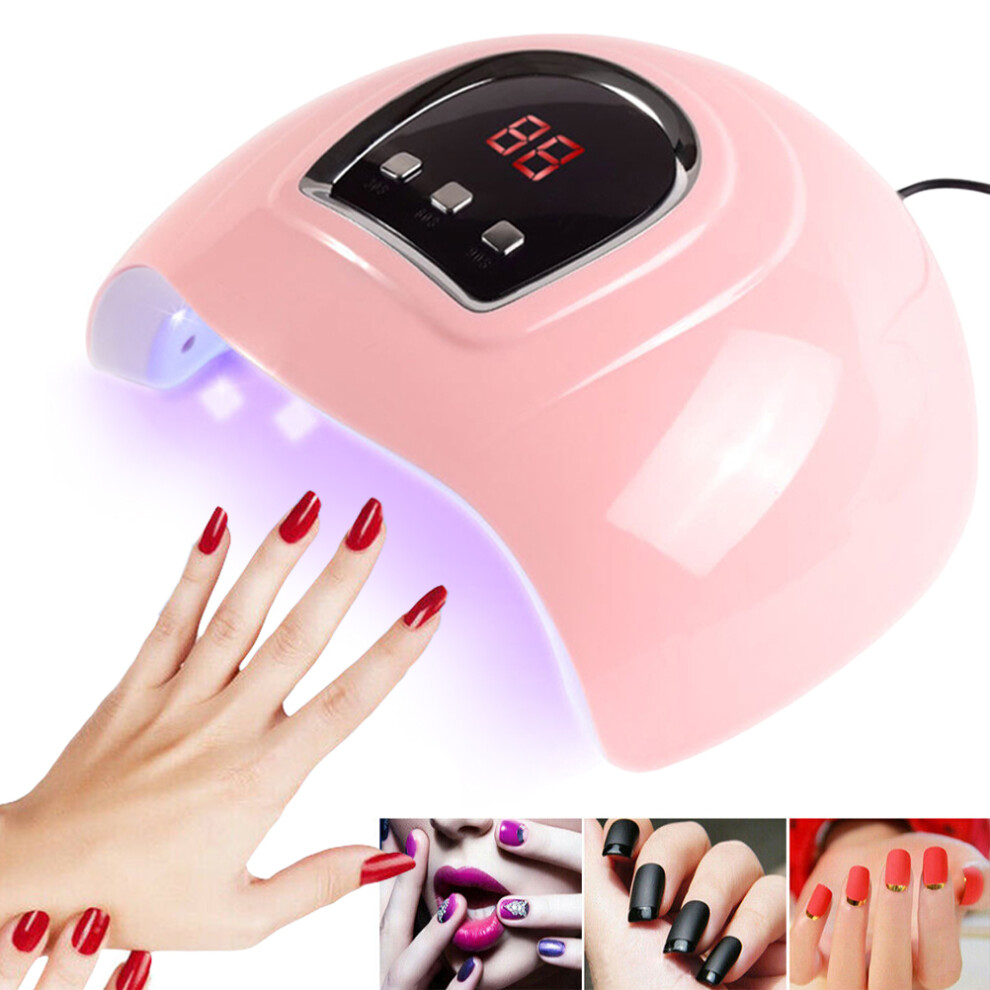 54W LED UV Nail Lamp with Timer Ideal for Gel Polish & Builder Gels