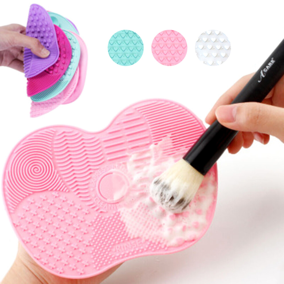 Silicone Makeup Brush Cleaning Mat with Suction Cup, 15.7x11.7cm