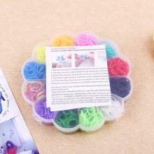 Kit di elastici intrecciati arcobaleno TPR, taglia unica