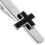 Stevige Koperen Stropdasclip Met Elegant Kruis Design 9