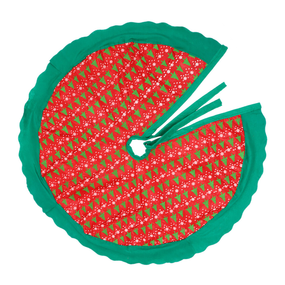 1Pc Red Christmas Tree Skirt Classic Chic Tree Dress-Up Skirt-image-OPC-PMPXF7H-NEW