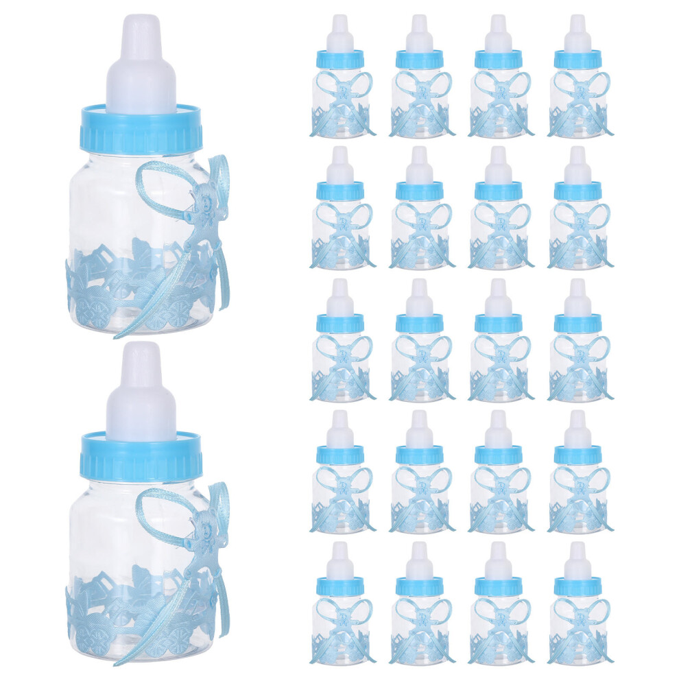 24Pcs Bear Shaped Candy Containers Sky- Abs Baby Shower Favors Blue Totority