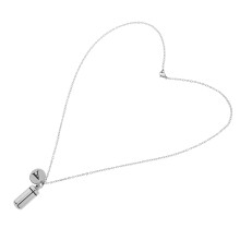 Silver Ashes Necklace Urn Pendant for Loved Dog Cremation
