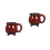 2Pcs Red Ceramic Spooky Halloween Witch Coffee Mugs for Home Use 4