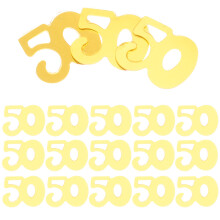 1200Pièces Confettis 50 Dorés Pour Décoration Anniversaire