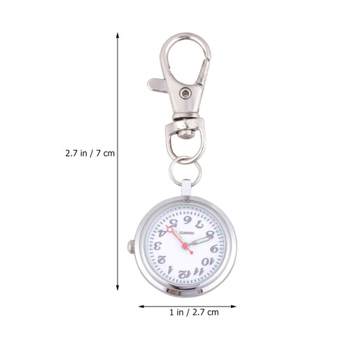 Silver Klassisk Fickur Quartz, , Nyckelring 1