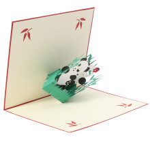 1St 3D Grattiskort I Papper Panda, För Examen Födelsedag