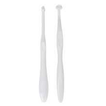 Gezopftes und interdental Bürsten-Set für kieferorthopädische und Mundpflege, weiß