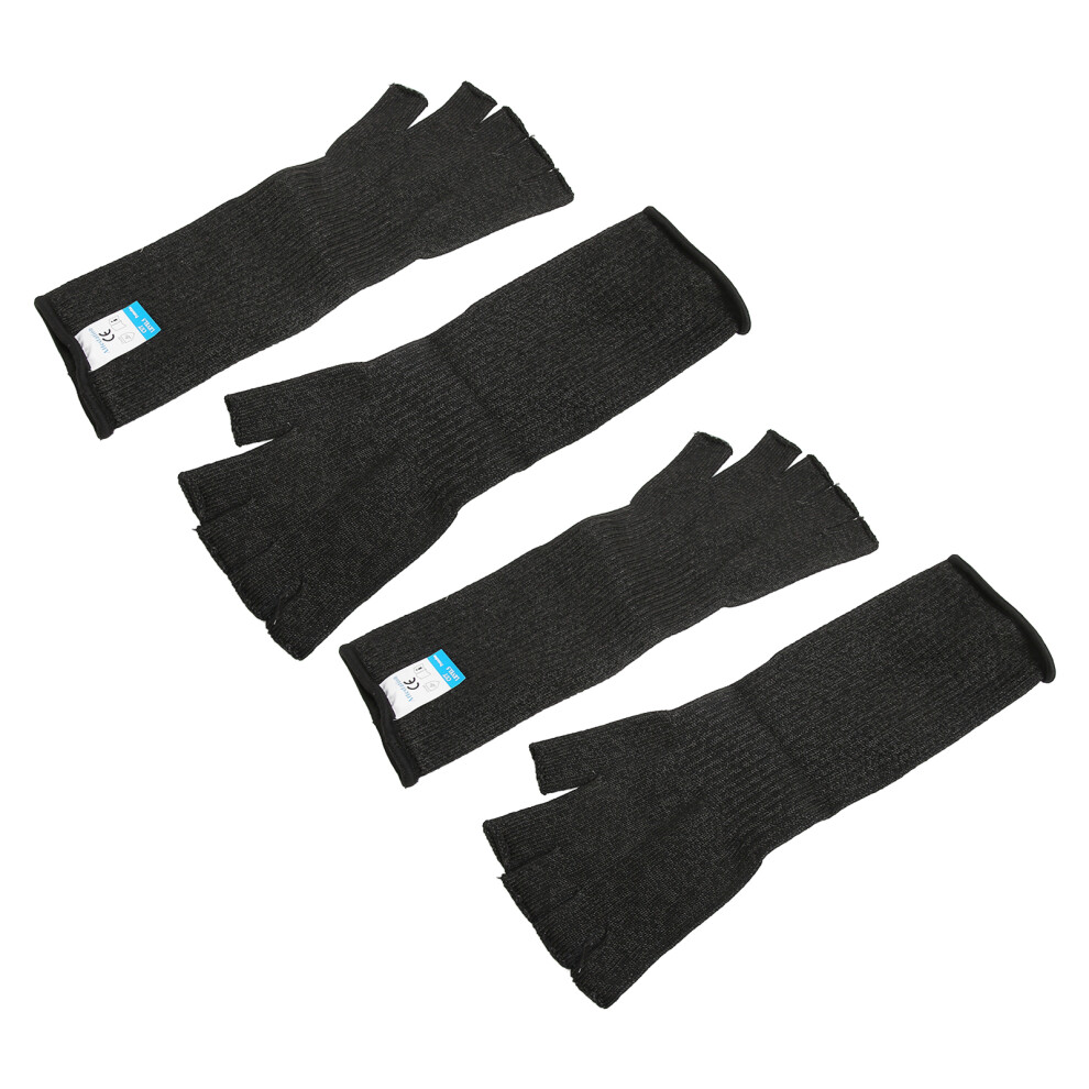 2 Pairs Cut Resistant Safety Sleeves, 45cm Arm Protection Guards