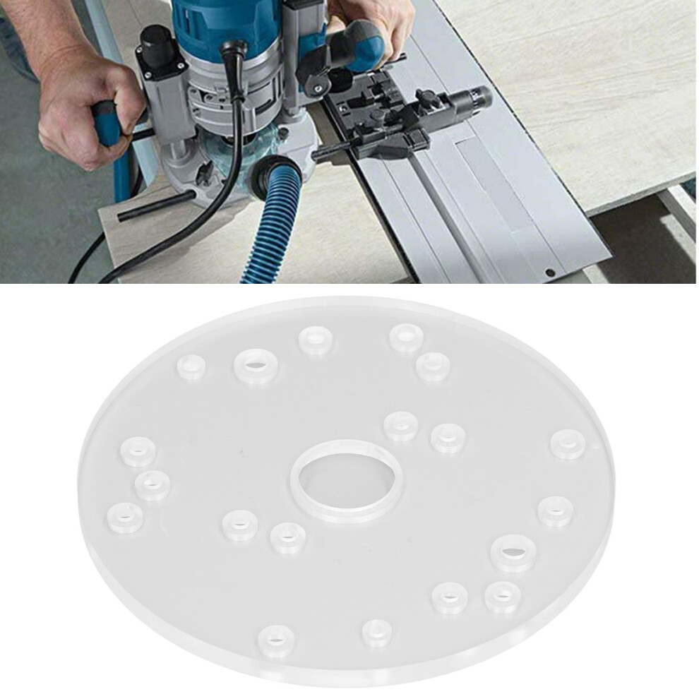 Universal Acrylic Router Plate Kit For 6.5In Routers With Centering Pin 4961357643127