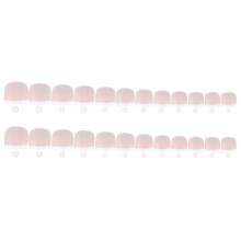 24 Stück Französische Vollabdeckung Künstliche Zehennagelspitzen Set für DIY-Maniküre